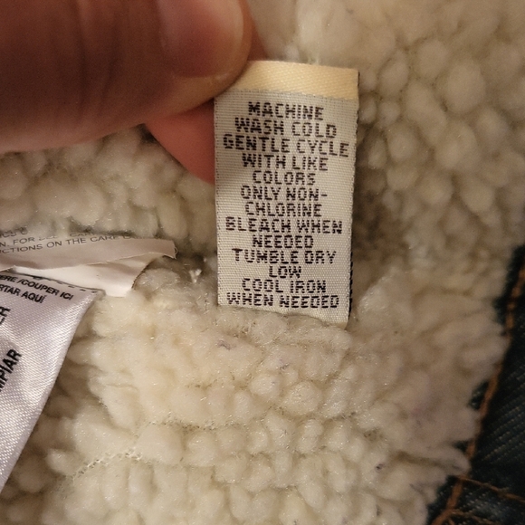 Ruff Hewn Blue Denim Vest with Sherpa Collar Size Medium - Picture 10 of 10